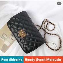 Ready Stock In Malaysia QUILTED SLING BAG chain adjustable strap