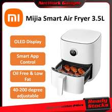 Original Xiaomi Mijia Smart Electric Air Fryer 3.5L OLED Screen Oil-less  Oven Mi Air Frying Pan360°Baking Mijia App Control 220V