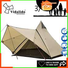 VIDALIDO Ridge Tent Tear-Proof Fire-Proof Connecting Modular Camping Tent  Room Connecting Tent Khemah