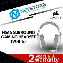 Buy the Corsair HS65 Surround Headset - White 3.5mm connection, or use  the ( CA-9011271-AP ) online 