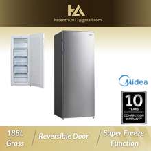 Midea Freezer (188L) Standing Freezer Eco-R600a Super Freeze Function  Upright Freezer MUF-208SD