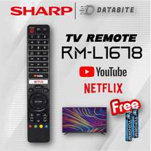 SHARP TV Remote Control RM-L1678 LED LCD with Function Netflix