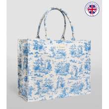 Harrods Toile Grocery Shopper Bag - Blue - One Size