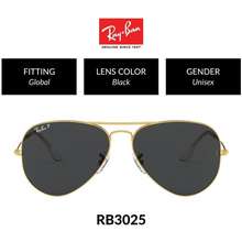 Ray-Ban Aviator Total Black Polarized Sunglasses