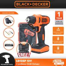 Black & Decker Bdcdd12pk 12-Volt Variable Speed Lithium-Ion Drill Project Kit