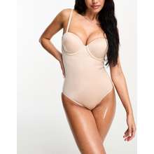 Spanx Suit Your Fancy low back thong smoothing plunge bodysuit in