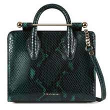 Shop Strathberry Nano Snake-Embossed Leather Tote