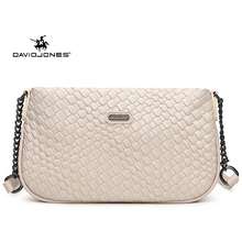 David Jones Paris women shoulder bag pu leather female crossbody bag