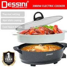 DESSINI ITALY 7IN1 5L Electric Digital Rice Cooker Non-stick Stainless  Steel Inner Pot Steamer Pengukus