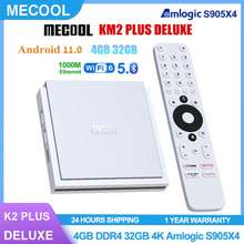 Mecool KM2/KM2 PLUS Global Version Amlogic S905 X4 Netflix 4K Smart TV Box  Android 11 Google Play DDR4 2G 16G BT5 2.4G 5G WiFi