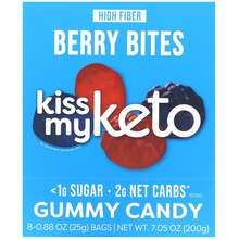 Kiss My Keto Gummy Candy Sour Bears 0.88 oz - 8 Bags, 0.88 oz/ 8